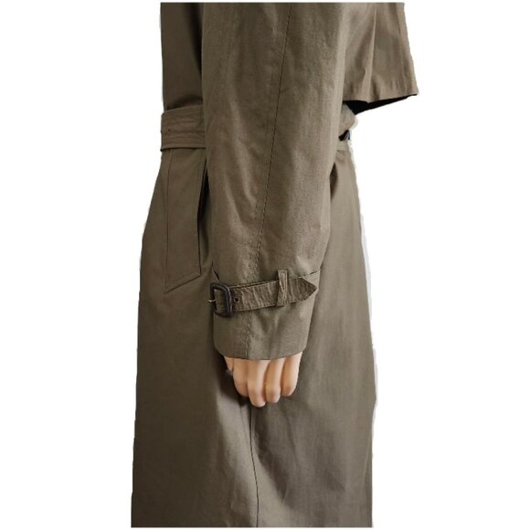 London Fog Trench Coat 3M Thinsulate Removable Liner Double Breasted Khaki Mens - Picture 6 of 13